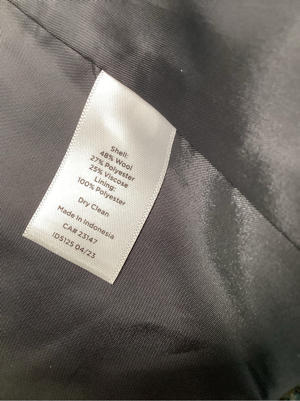 Talbots Shetland Officer Jacket Green Multi Plaid Wool - Picture 7 of 11
